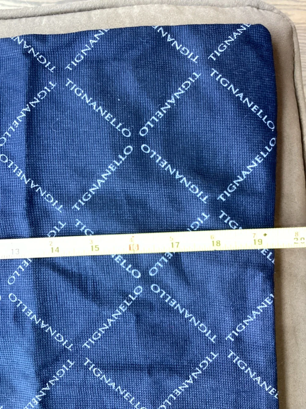 Tignanello Navy Logo Dust Bag with Red Drawstring